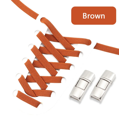 Elastic Laces Sneakers Press Lock Shoelaces Without Ties 8MM Wide