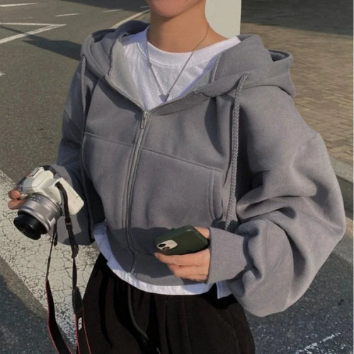 2024 Spring Autumn New Insfleece-lined Versatile Cropped Slims Smooths