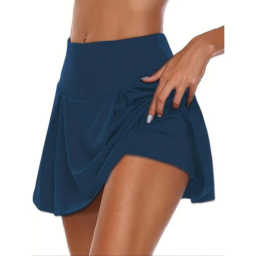 12 Colour Versatile Y2K High-Waist Skort - Breathable Stretch Fabric