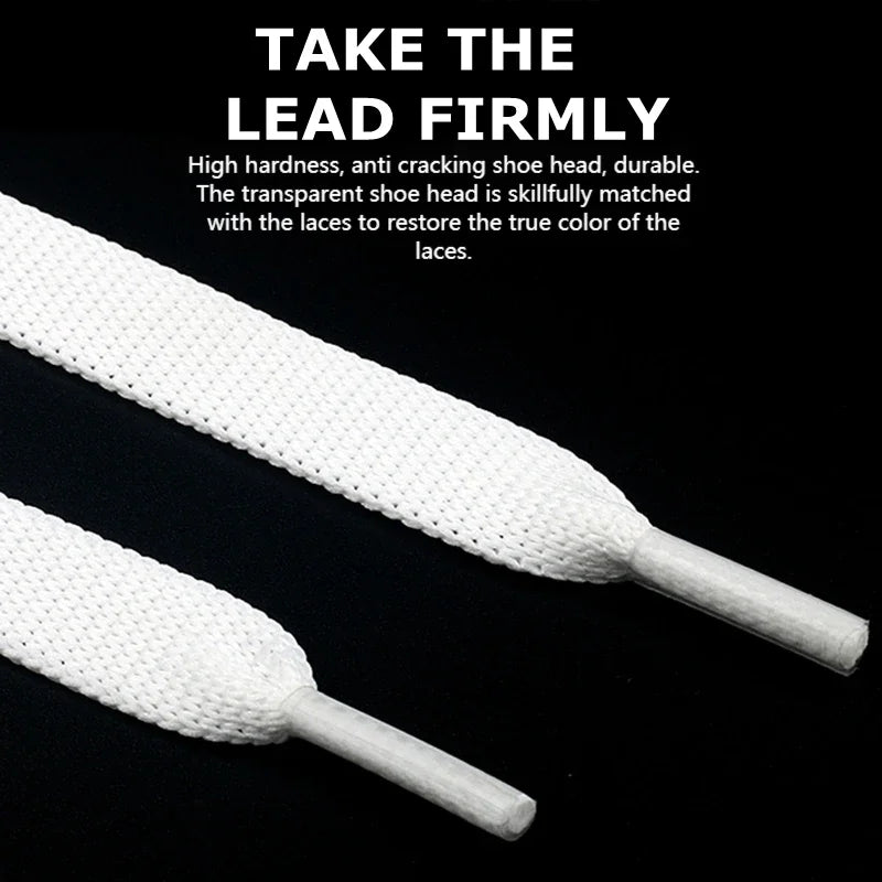 1.2cm width Flat Shoelaces Rainbow Shoelace MCQ Classic Casual White