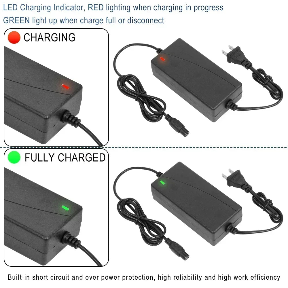 Battery Charger for Ebike Hoverboard 42v 2A Lithium Electric E Bike