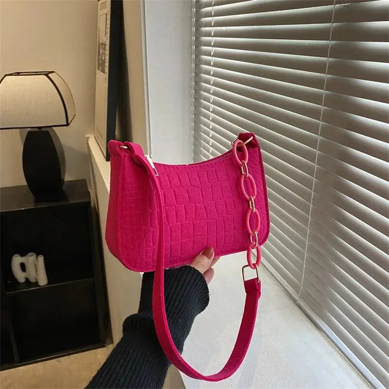 Lady Felt Armpit Design Luxury Tote Released Fashion Ladies Handbag