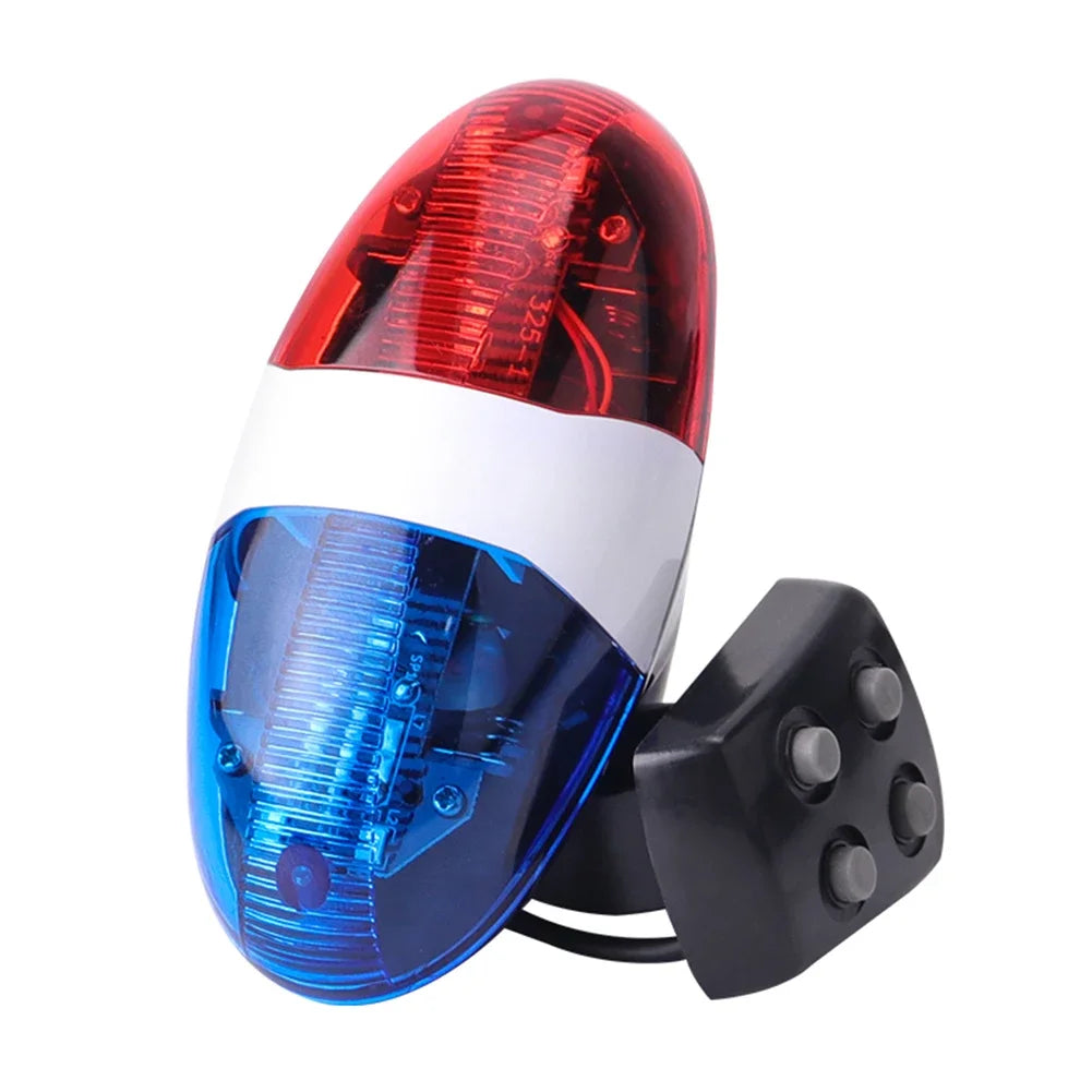 Bicycles Bell Police Car Light 6 LED 4 Tone Bicycle Horn Children's