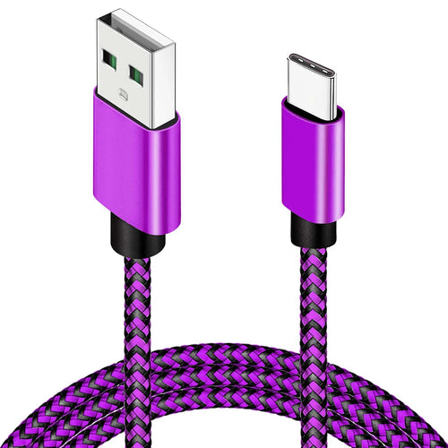 USB Type C Cable Date Sync 2.4A Fast Charging Nylon Braided Wire