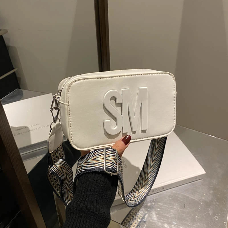 Fashion Letters Shoulder Bags for Women Leopard Print Small Square Bag