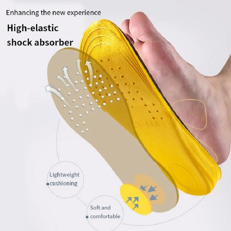 Invisiable Height Increase Insoles for Women Men Heel Lift Yellow