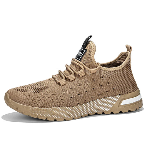 Men‘s Running Shoes Non-slip Lace-up Casual Shoes Fashion Knit