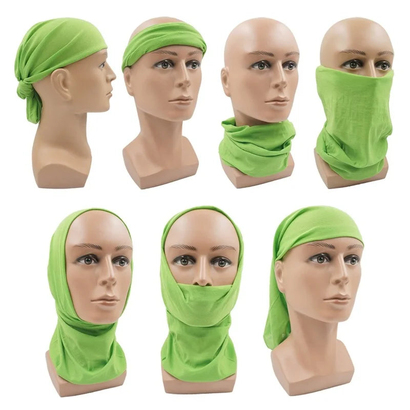 Outdoor Magic Bandana Solid Neon Color Cycling Hiking Scarves Headband