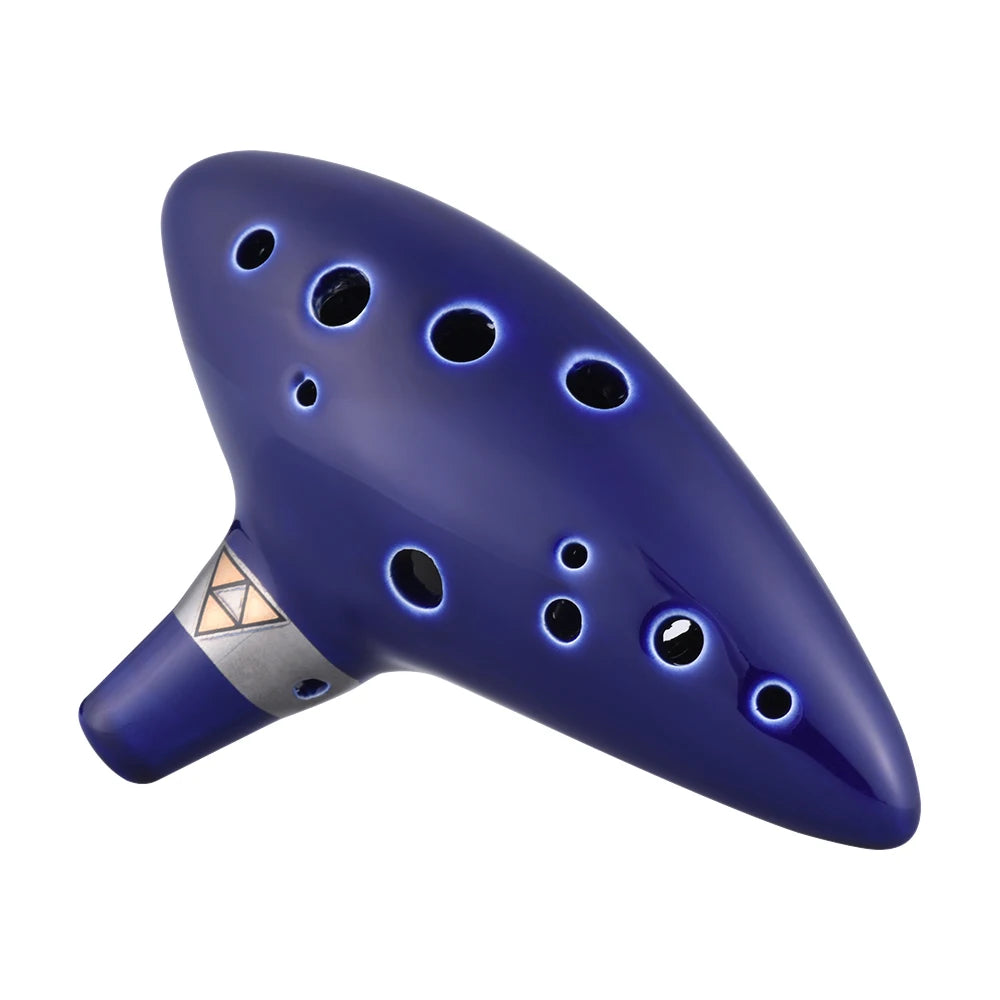 12 Hole Ocarina Ceramic Alto C Vessel Flute Wind Musical Instrument