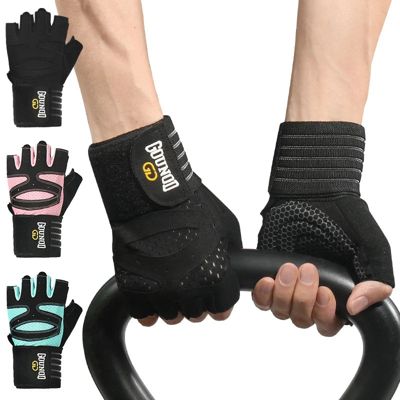 GOUNOD Weightlifting Gloves Wristband Support Breathable Anti-Slip