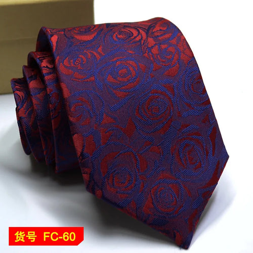 67 Styles Men's Ties Solid Color Stripe Flower Floral 7-8cm Jacquard