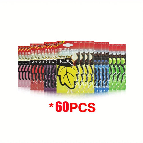 3-60pcs Car Air Freshener Natural Scented Tea Paper Auto Hanging