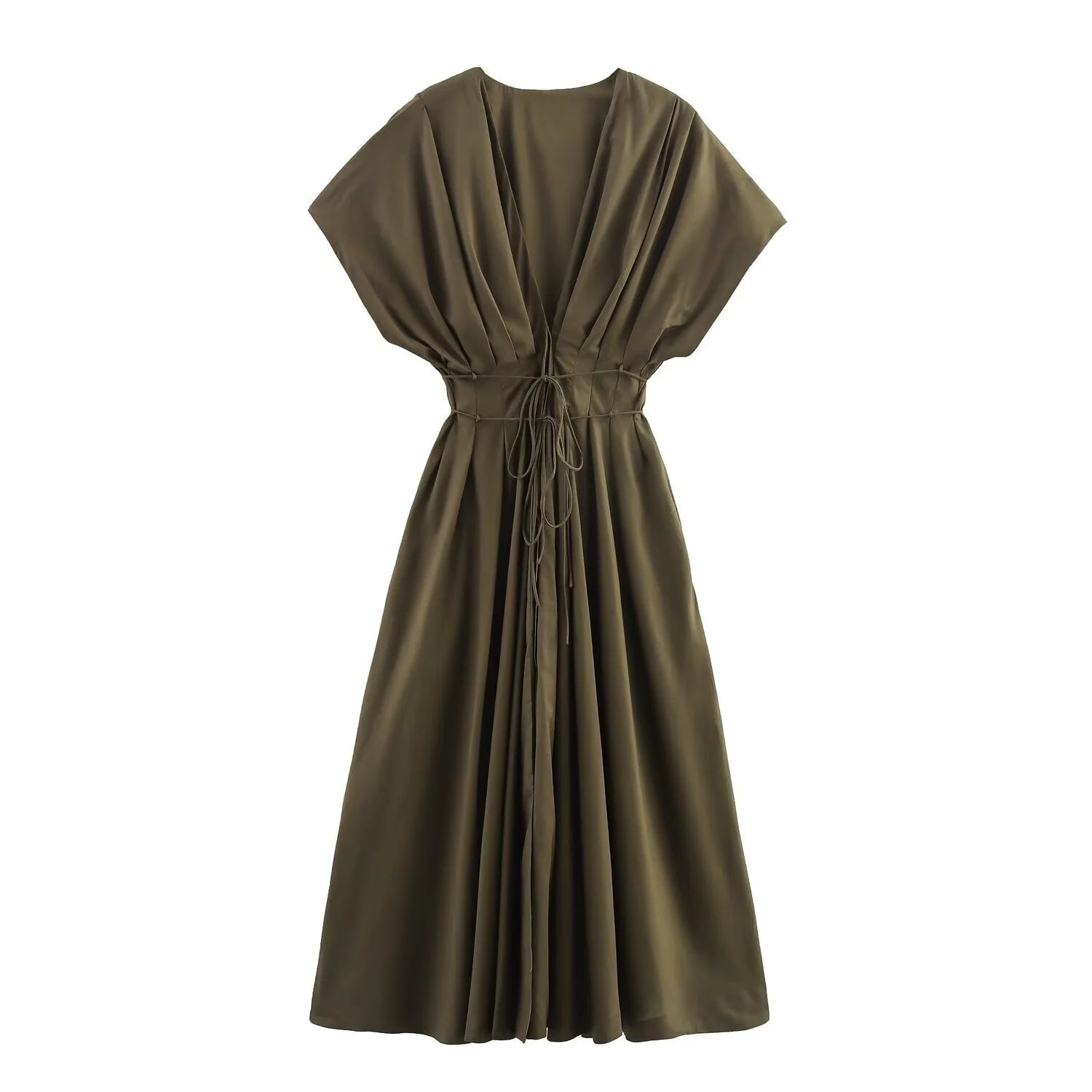 MYST&ZA2025 new summer women's casual fashion pleated drop shoulder