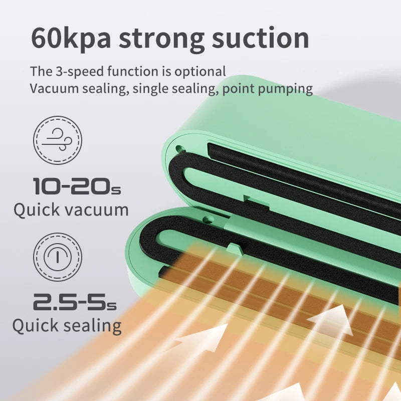 2025 Mini Wireless Vacuum Sealing Machine, USB Home Fully Automatic