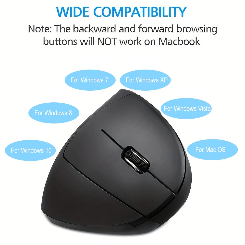 2.4G Wireless Mouse Vertical Ergonomic Mause Gamer Right Hand USB