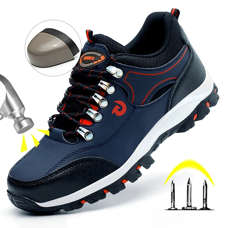 Steel Toe Cap Shoes For Men Work Boots Puncture-Proof Work Safety