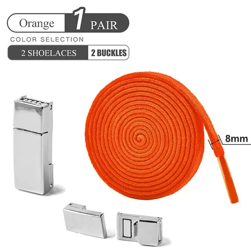 Magnetic Buckle No Tie Shoe Laces Elastic Shoelaces Without Ties Laces