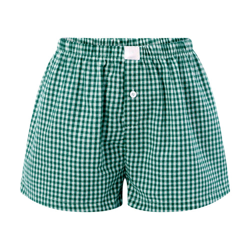 Women’s Y2K Retro Cleanfit Plaid Print Elastic Low Waist Button Front