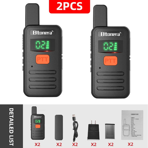 Btonera T1 Mini Walkie Talkie pmr 446 Profesional Walkie Talkies Largo