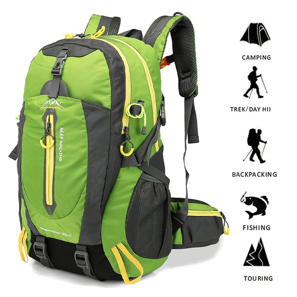 40L Water Resistant Travel Backpack Camping Hiking Laptop Daypack