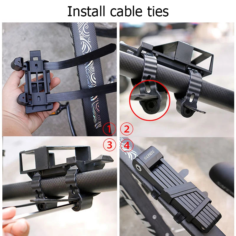 Bicycle Folding Chain Lock Bike Foldable Lock Anti-theft E-Bike Chain