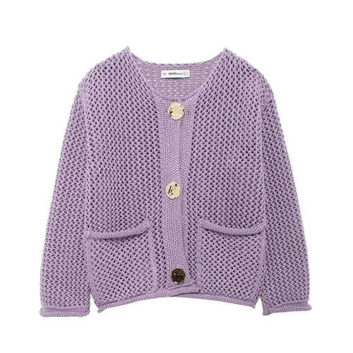 Autumn Winter Knitted Cardigans For Women Casual Button Long Sleeve