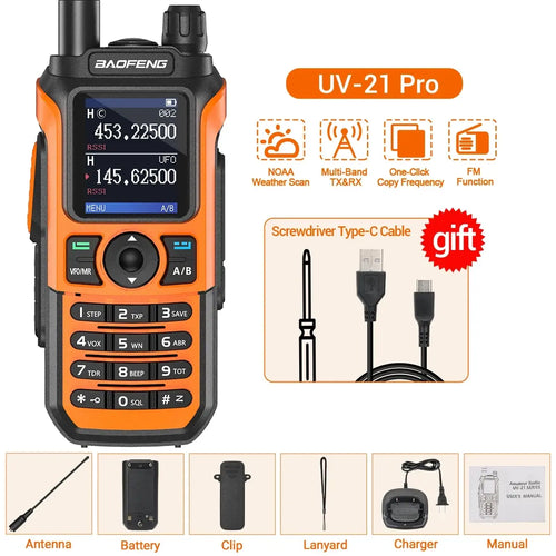 Baofeng UV 21 Pro Wireless Copy Frequency Walkie Talkie Long Range