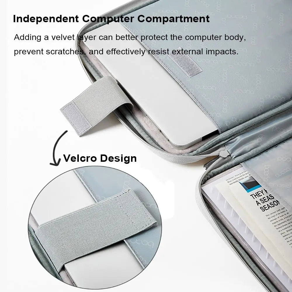 13 14 15 inch Laptop Sleeve Tablet Case PU Leather Shockproof Business