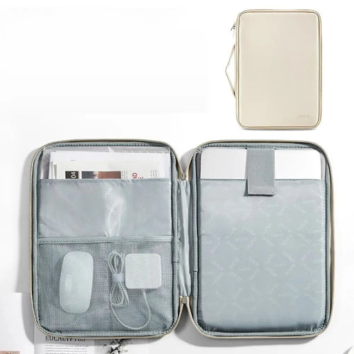 13 14 15 inch Laptop Sleeve Tablet Case PU Leather Shockproof Business