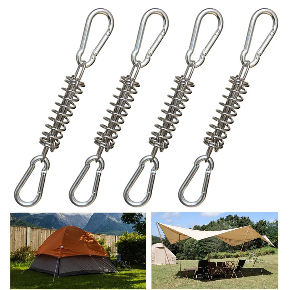 4/6Pcs Camping Tent Wind Rope Spring Buckle Tent Tensioner Camping