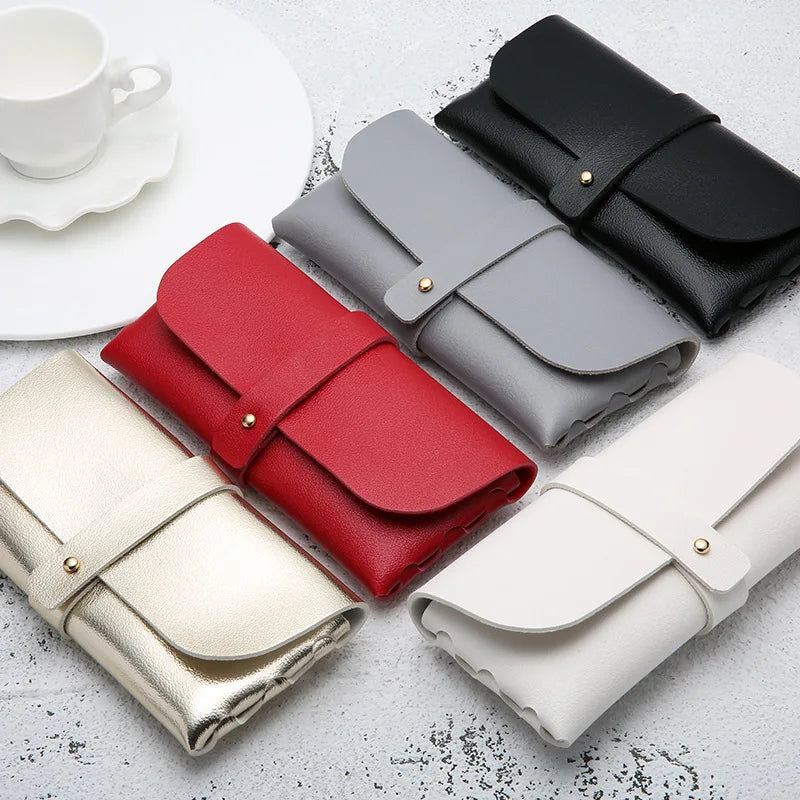 Fashion Glasses Case Handmade Soft Cover Bag For Women Buckle
