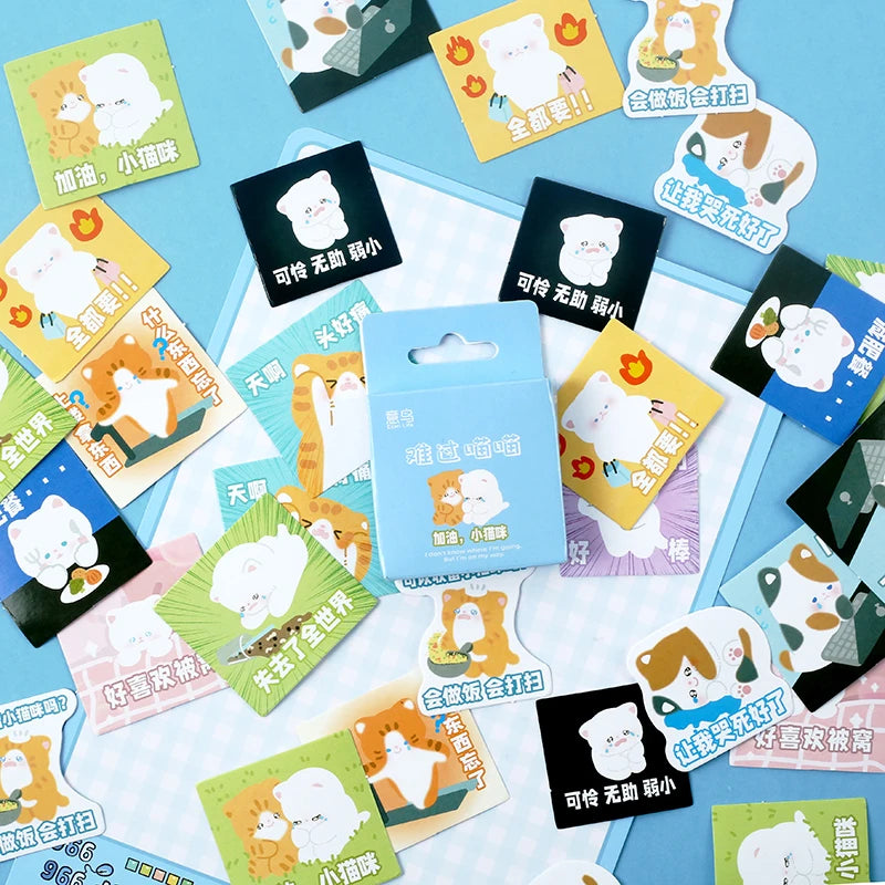 46pcs/Bag,Cat Stickers,Be for Suitcase Skateboard Luggage Laptop Phone