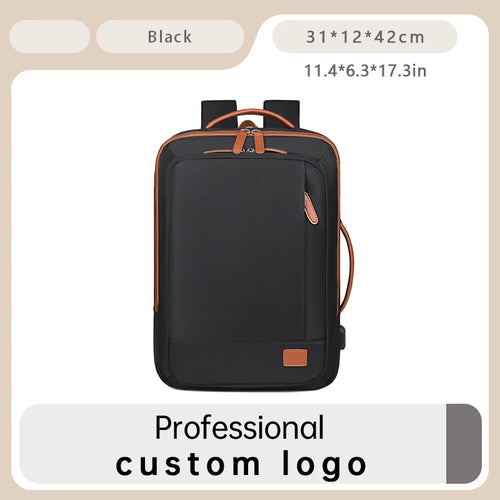 Mycobags Unisex Waterproof Oxford USB Laptop Backpack for College