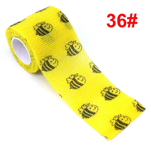 Animal Pattern Printed Self Adhesive Elastic Bandage 4.5m Sports Wrap