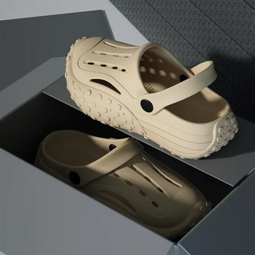 Comwarm Men‘s Summer Hole Slippers Fashion Breathable Hollow Sandals