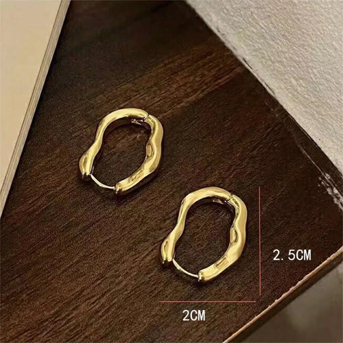 2PC Simple and Fashionable U-shaped Earrings Exquisite Women's Daily