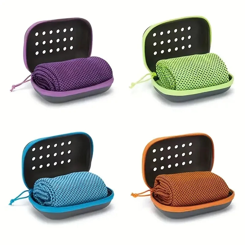 1PC New EVA Boxed Cold Sports Outdoor Cooling Fitness Towel Absorbent