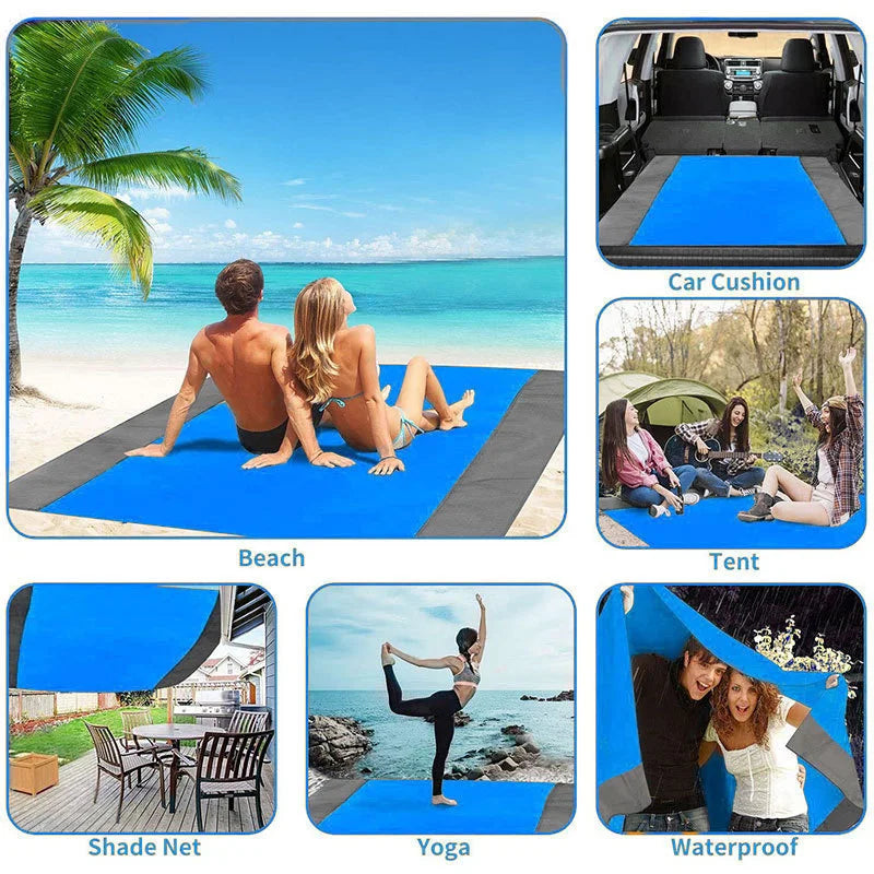 200*210cm Sandproof Beach Blanket Waterproof Beach Mat Portable