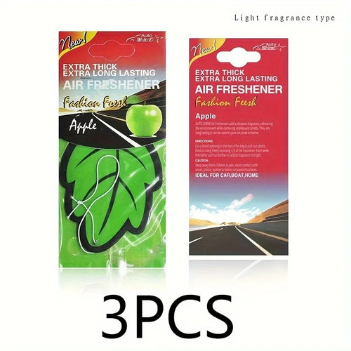 3-60pcs Car Air Freshener Natural Scented Tea Paper Auto Hanging