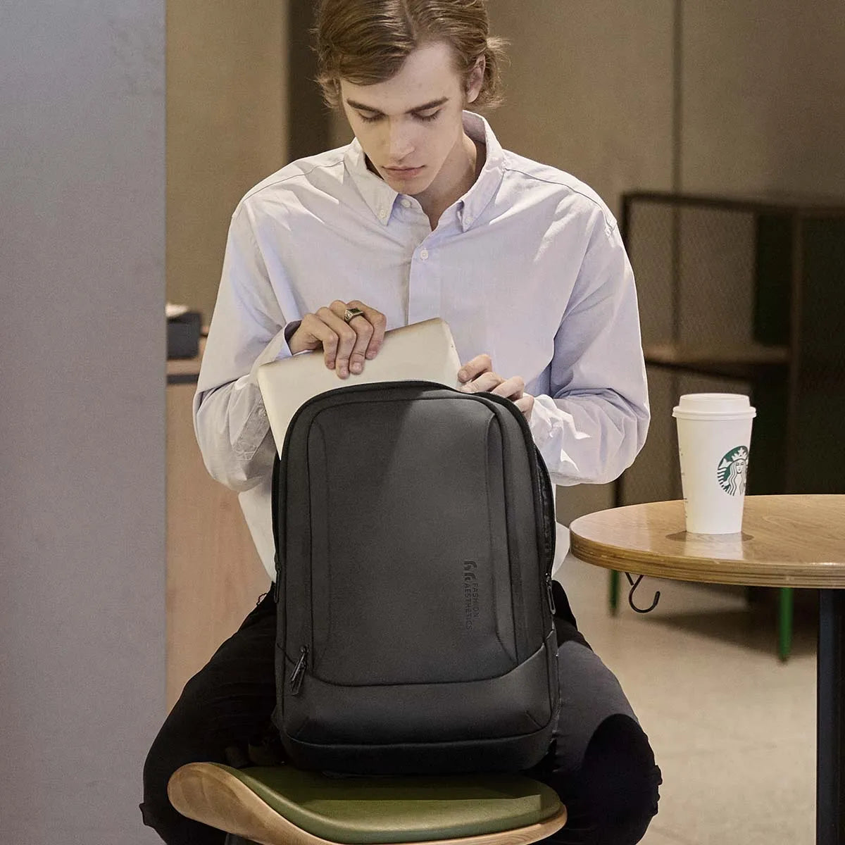 HK Men's Designer Laptop Bag Waterproof School Bags for College Boys