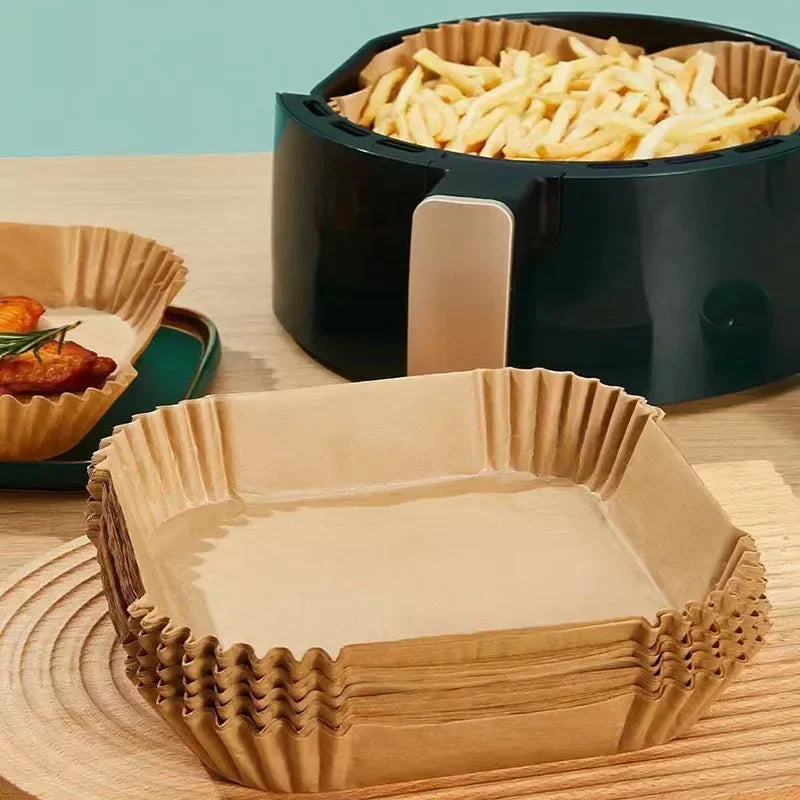 50pcs Air Fryer Grease Absorbent  For Household Baking Pans With