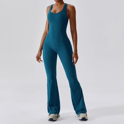 Solid Yoga Jumpsuit One Piece Outfit Fitness Bodysuit Workout Clothes