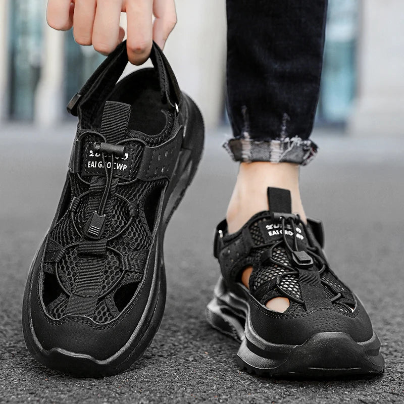 Sandles For Men Rubber Shoes Sport Man Summer Sandals Leather Italian