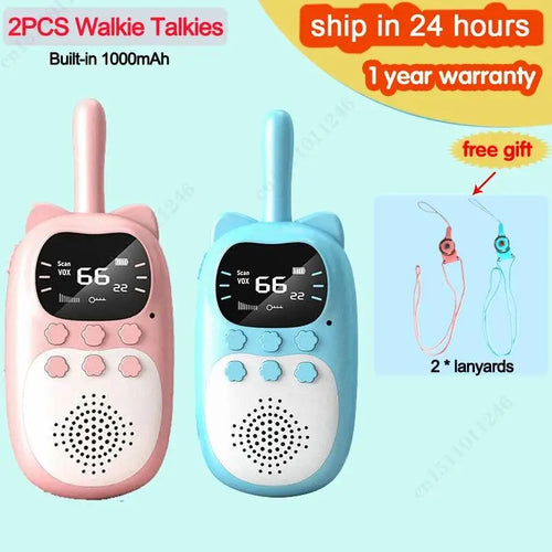 New Walkie Talkie 2pcs Kids Long Distance Electronic Toys Children