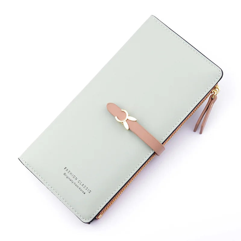 Luxury Long Wallet Purses for Women New Trend Slim Wallets Female