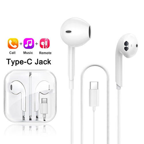 #Wired Headphones In Ear Tpye-c 3.5mm Headset Wired Earphones with