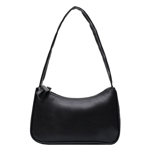 Retro forearm bag women's bow handbag PU leather bag Western style