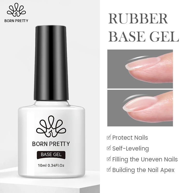 BORN PRETTY 10ml Rubber Thick Base Gel Top Reinforcement Gel