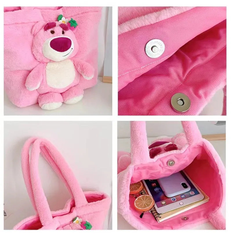 Disney 2025 New Cartoon Plush Doll Shoulder Bag Sweet and Cute Stitch