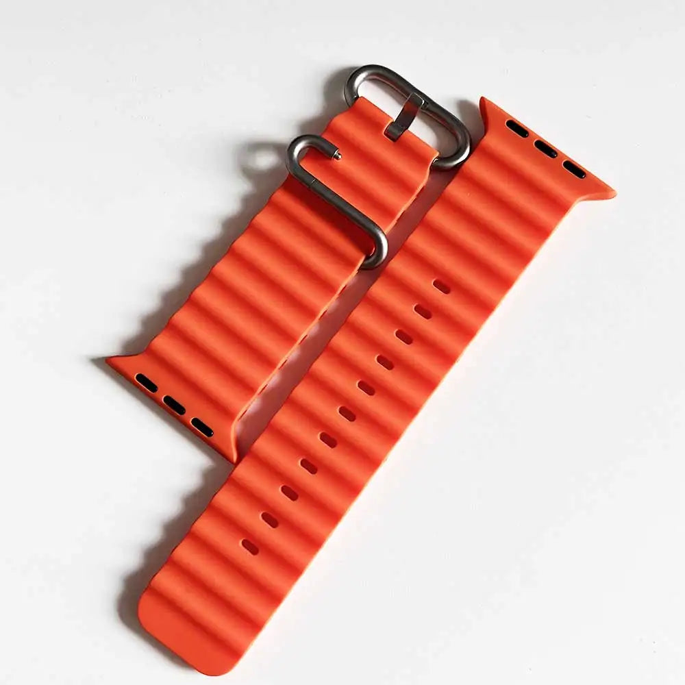 Silicone Ocean band for Apple Watch straps 45mm 46mm 40mm Ultra 2 49mm